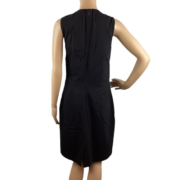 Theory Darbia Faux Wrap Wool Blend Dress Size 4 Black - Picture 5 of 7